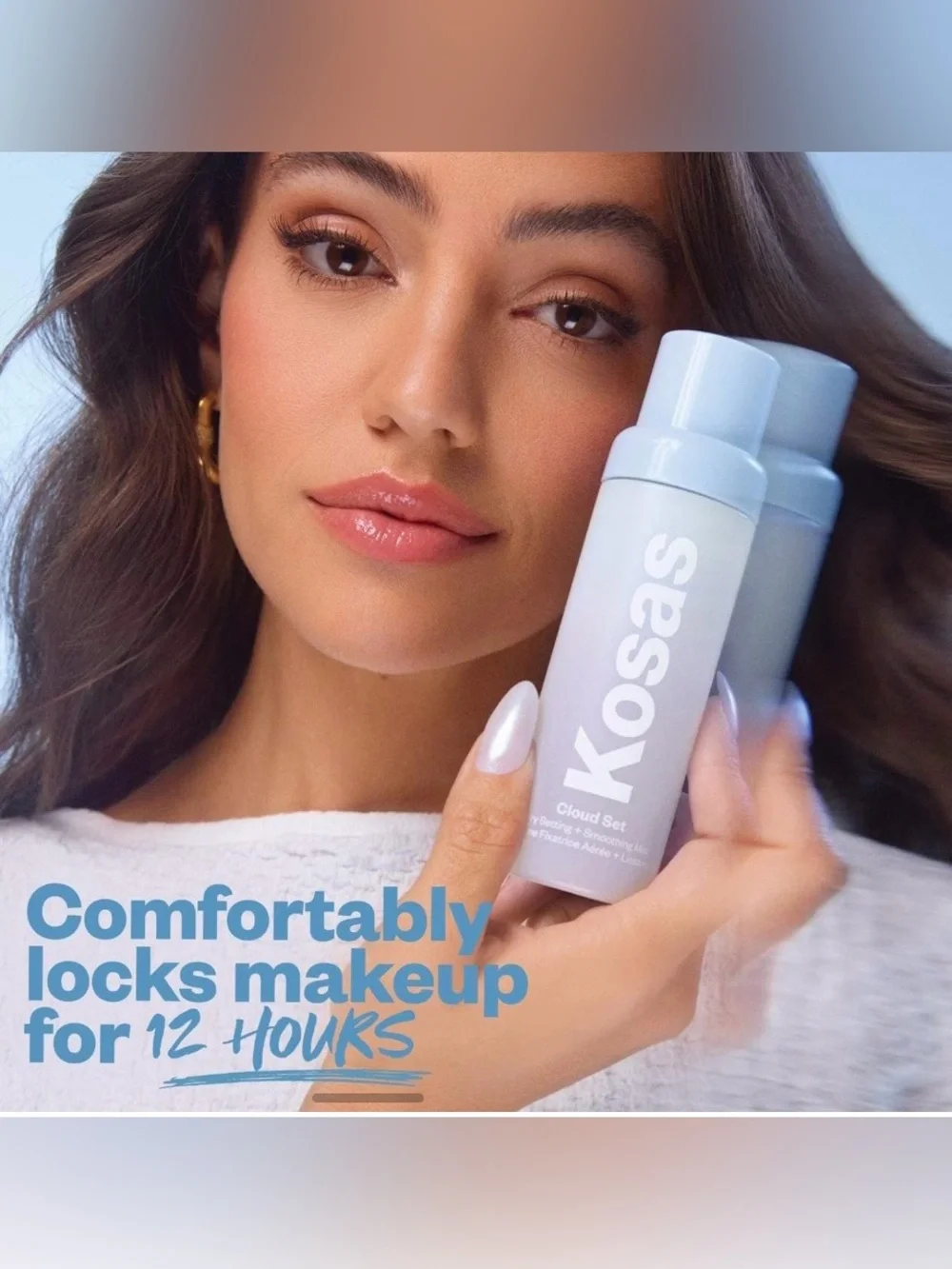 Kosas Setting Mist in Soft Blue & Lavender Gradient